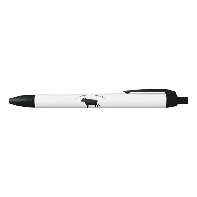 Stylo Noir Silhouette de vache décorative de ferme (Haut)