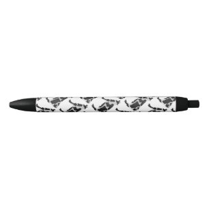 Stylo Noir Silhouette noire et blanche de vache