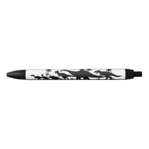 Stylo Noir Silhouettes de dinosaure