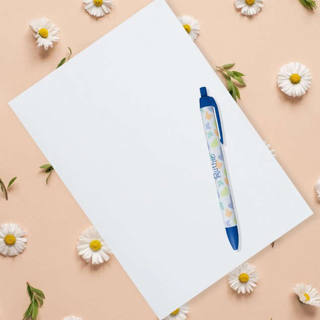 Stylo Noir Silhouettes papillon (Créateur téléchargé)