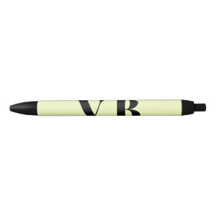 Stylo Noir simple couleur pastel personnalisée minimale solid