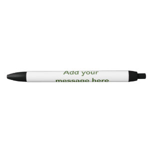 Stylo Noir Simple minimal vert ajoutez votre texte nom photo 