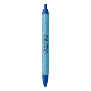 Stylo Noir Sirène d'eau d'argent