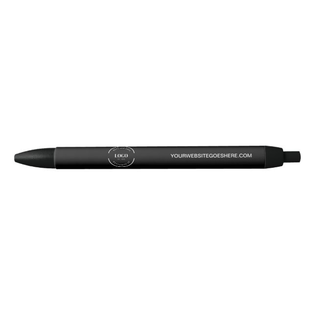 Stylo Noir Site web de logo personnalisable simple minimal en (Devant)