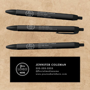 Stylo Noir Site Web de Logo Promotionnel d'Image de Marque Pr