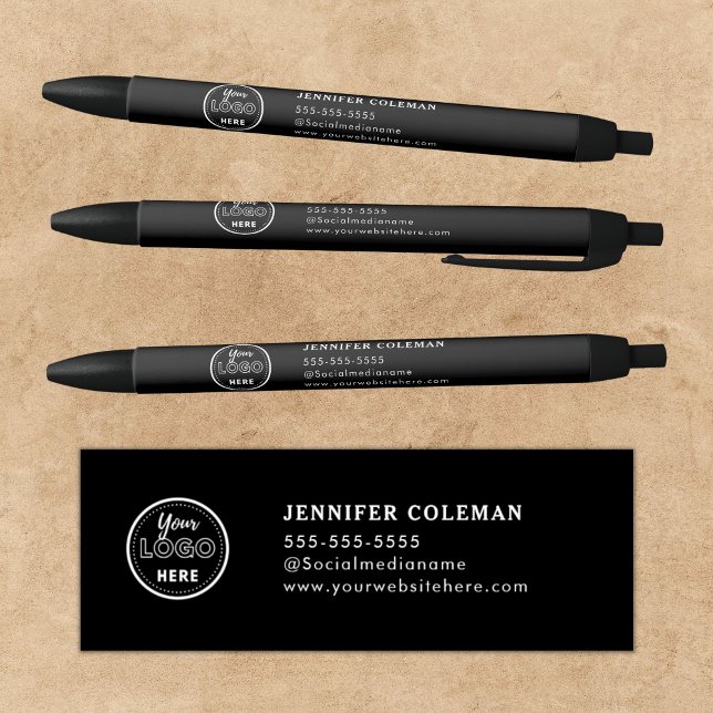 Stylo Noir Site Web de Logo Promotionnel d'Image de Marque Pr (Créateur téléchargé)