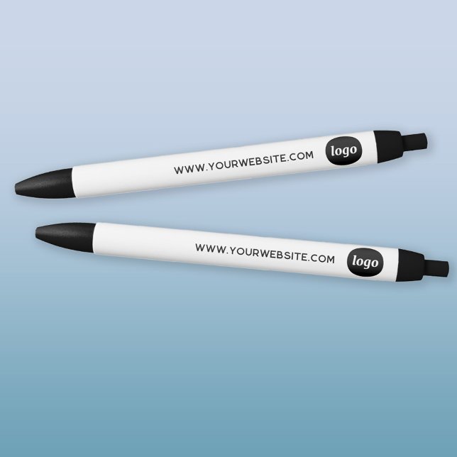 Stylo Noir Site Web de Logo Simple pour la Promotion des Entr (Logo and website address custom business promotional pens)