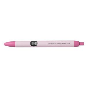Stylo Noir Site Web du logo Entreprise personnalisé Rose