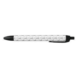 Stylo Noir Skeletons D'Halloween, Baguette Ou Traite, Boo