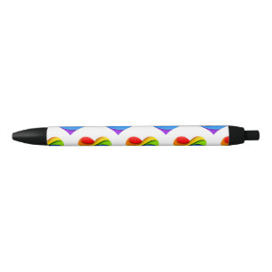 Stylo Noir SlipperyJoe's cœur en forme de rainbow en couches