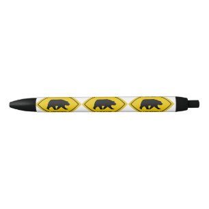 Stylo Noir SlipperySignal de passage de l'ours de Joe silhoue