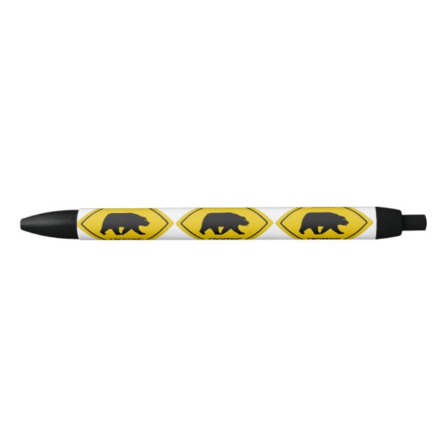 Stylo Noir SlipperySignal de passage de l'ours de Joe silhoue (Devant)