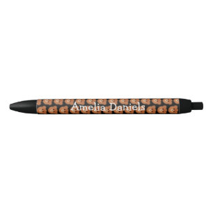 Stylo Noir Soigneusement Teddy Bear Monogrammed Party Favoris