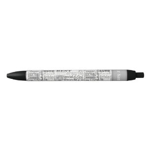 Stylo Noir Soixantième cadeaux personnalisés uniques de fê