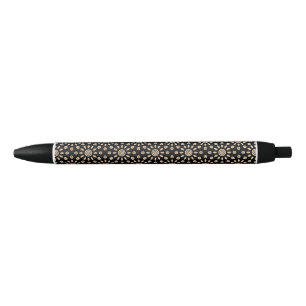 Stylo Noir Soleil Doré Rétro