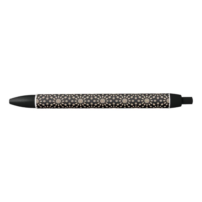 Stylo Noir Soleil Doré Rétro (Devant)