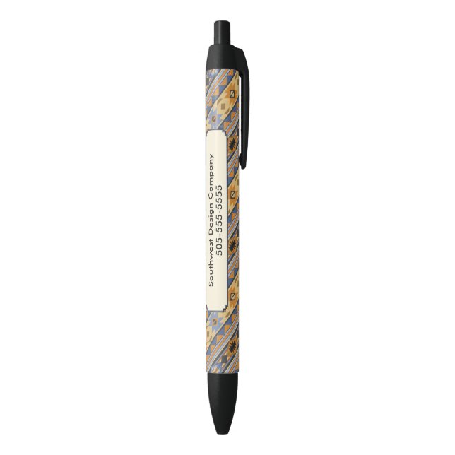Stylo Noir Southwest Design Gold Blue Grey Tribal Motif (Bas (Vertical))