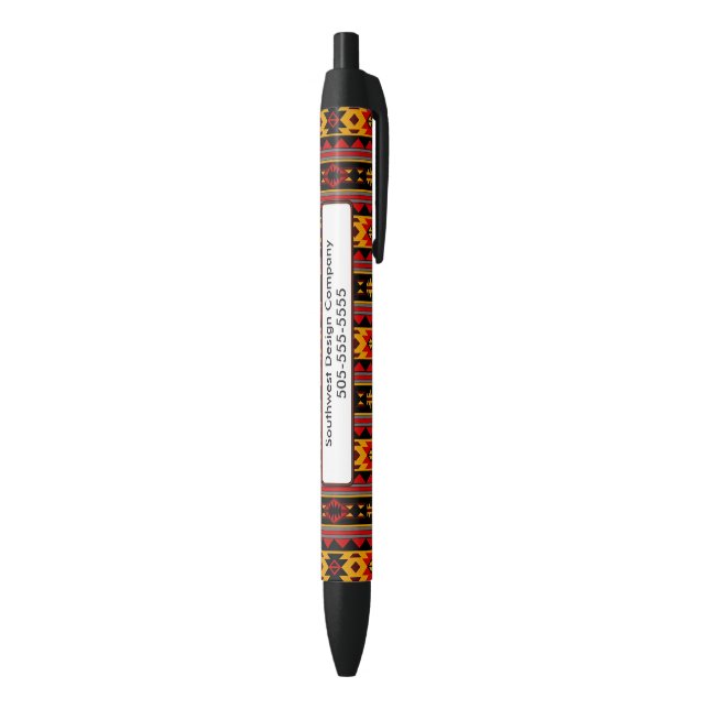 Stylo Noir Southwest Design Red Black Gold Tribal Motif (Bas (Vertical))