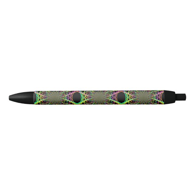 Stylo Noir Spirale arc-en-ciel folle (Devant)