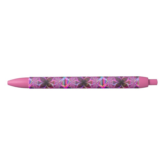 Stylo Noir Spirale arc-en-ciel folle deux (Devant)