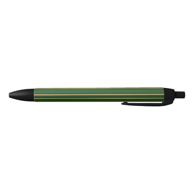 Stylo Noir Springbok vert et or bonbons rayures (Bas)
