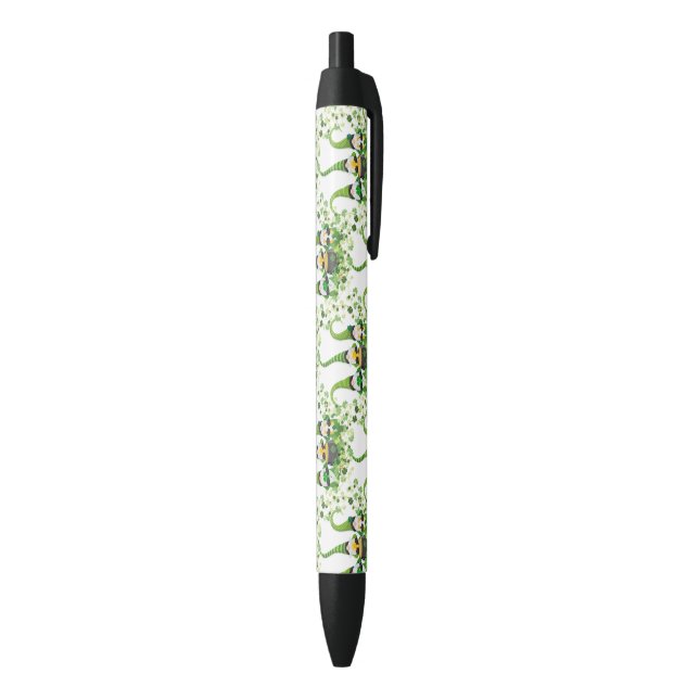 Stylo Noir St Patricks Day Vert Trèfles Vieux Leprechaun (Bas (Vertical))