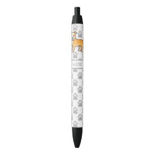 Stylo Noir Staffie Fauve Et Blanc Chien De Dessin Animé Migno