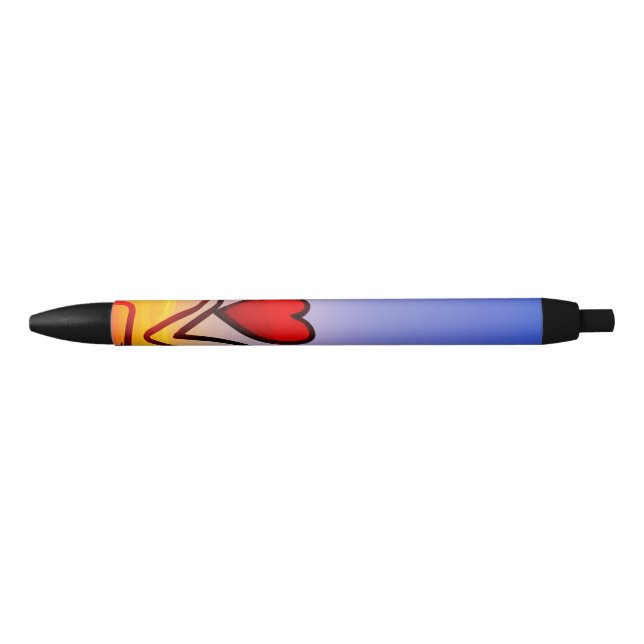 Stylo Noir statue d'amour (Devant)