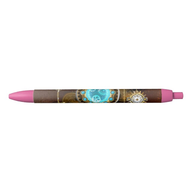 Stylo Noir Steampunk Rusty Background (Devant)