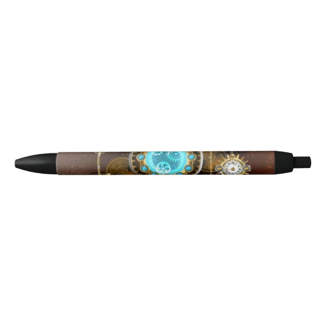 Stylo Noir Steampunk Rusty Background (Devant)