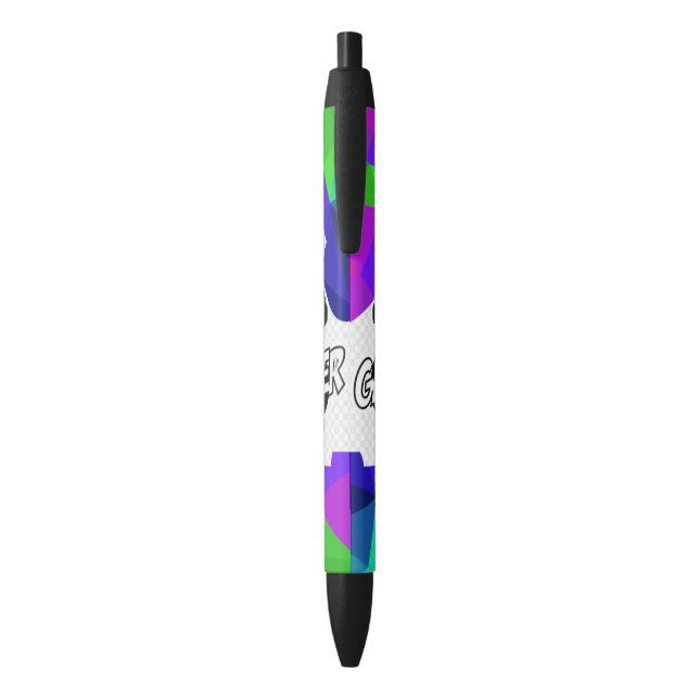 STYLO NOIR STYLE D'ENCRE "GAMER" (Dos (Vertical))