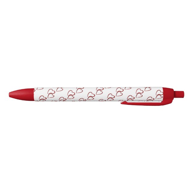 Stylo Noir Stylo/Coeurs rouges (Bas)
