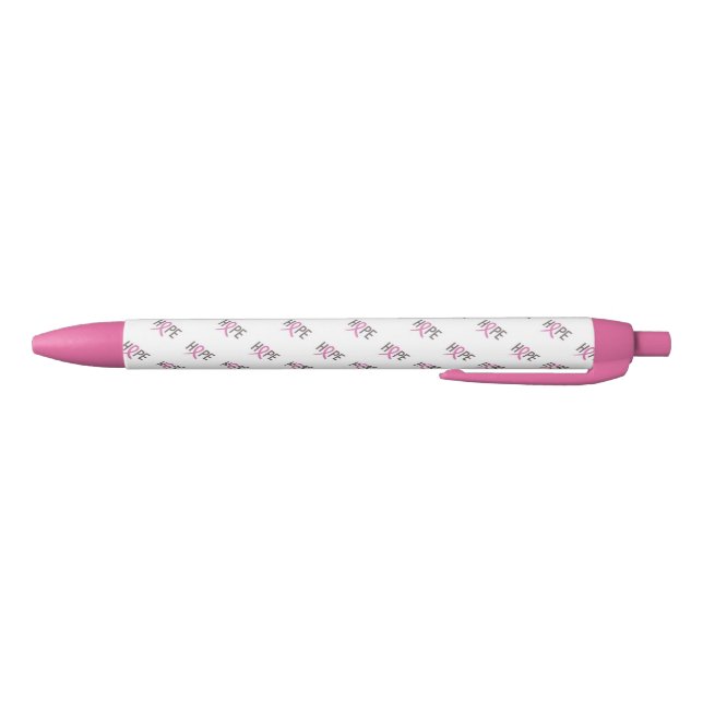 Stylo Noir Stylo/Espoir avec ruban rose (Bas)