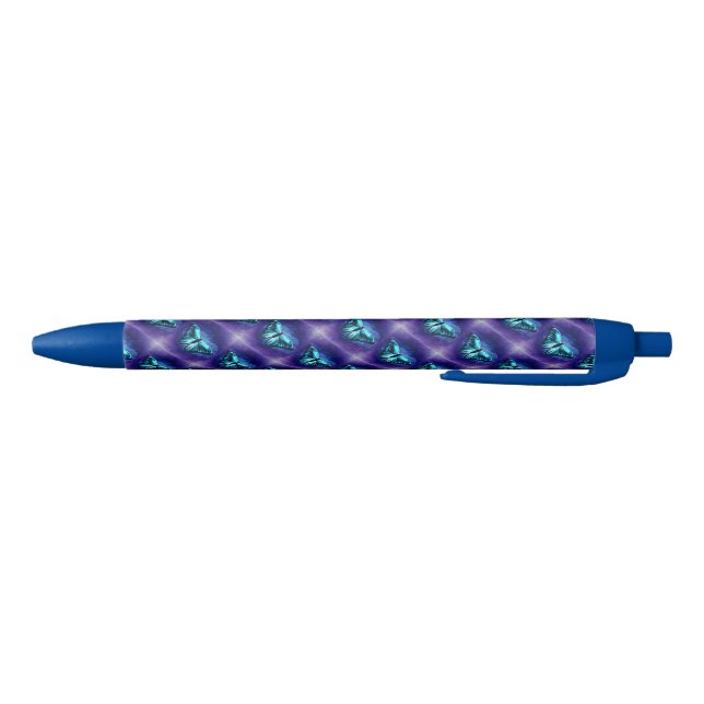 Stylo Noir Stylo/Papillons bleus (Bas)