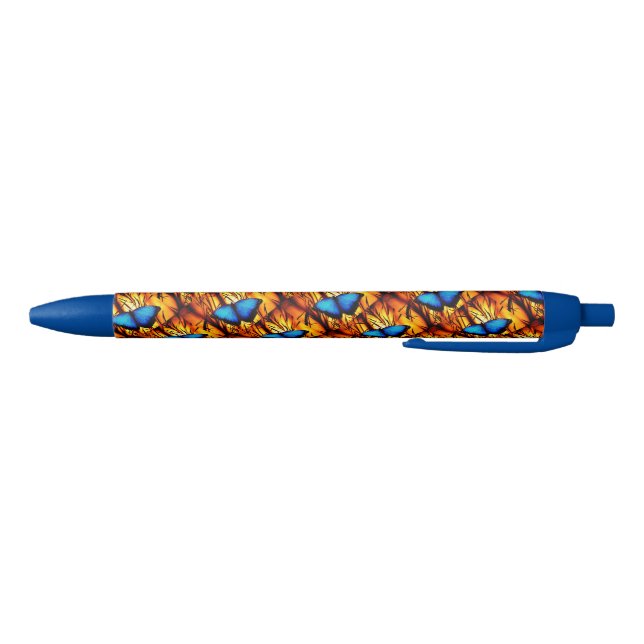 Stylo Noir Stylo/Papillons bleus (Bas)