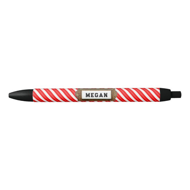 Stylo Noir Sucre de canne de Noël (Devant)