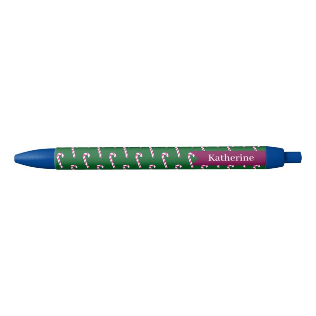 Stylo Noir Sucre de canne Noël vert (Devant)