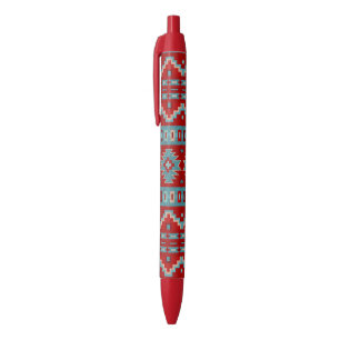 Stylo Noir Sud-Ouest Mesas Turquoise & Rouge