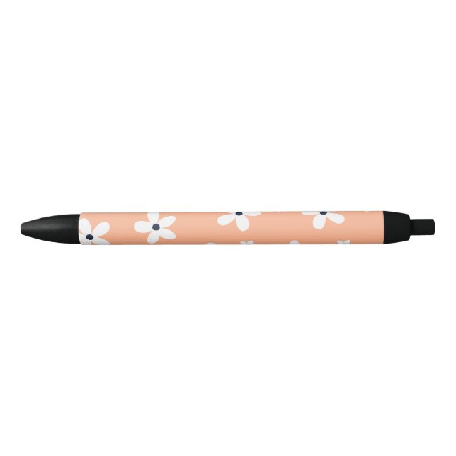 Stylo Noir Summer Boho White Daisy Flowers (Devant)