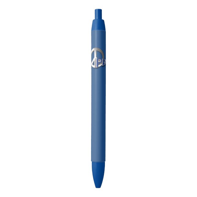Stylo Noir Symbole de paix (devant Vertical)