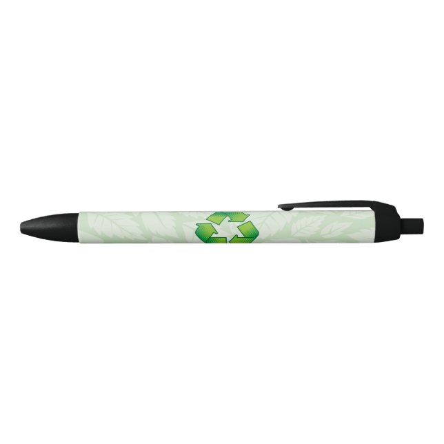 Stylo Noir Symbole de recyclage (Haut)