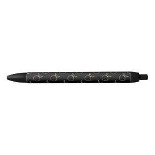 Stylo Noir Symbole Dieu de la Corne de l'païen tombé