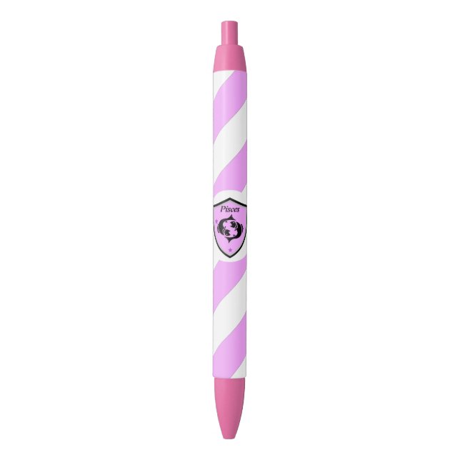 Stylo Noir Symbole Poissons       (devant Vertical)