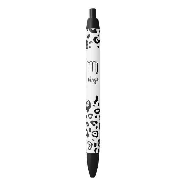 Stylo Noir Symbole Zodiaque mignon/Virgo (devant Vertical)