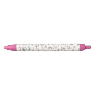 Stylo Noir Symboles du Mahjong