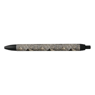 Stylo Noir Symboles historiques anciens Style de tatouage