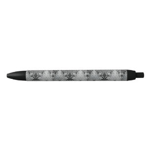 Stylo Noir Symétrie Abstraite Gris