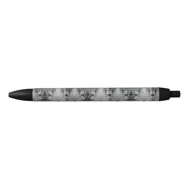 Stylo Noir Symétrie Abstraite Gris (Devant)