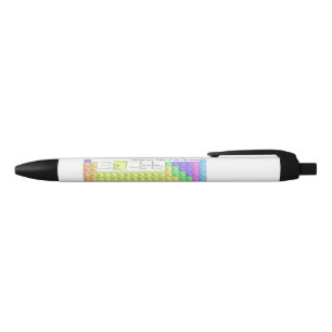 Stylo Noir Tableau périodique des éléments colorés