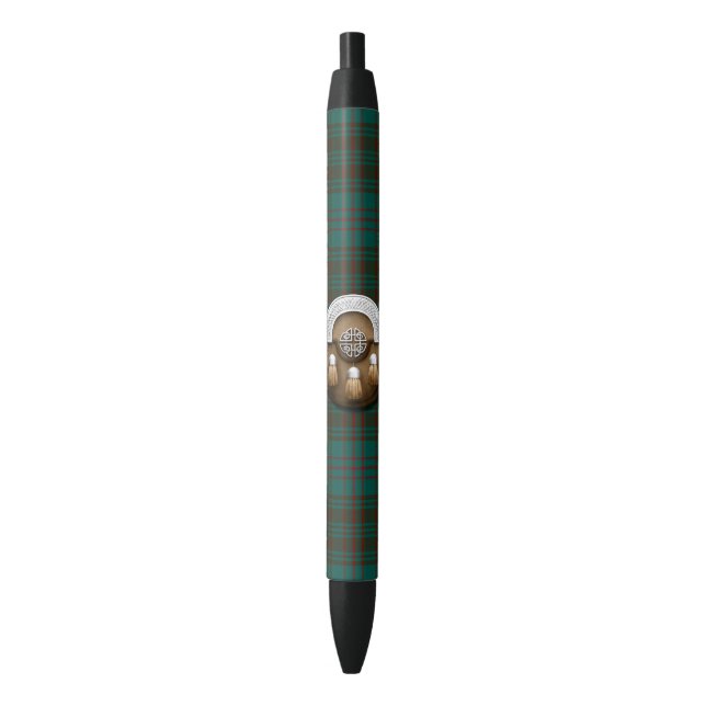 Stylo Noir Tartan et escarcelle irlandais de Dublin du comté (devant Vertical)